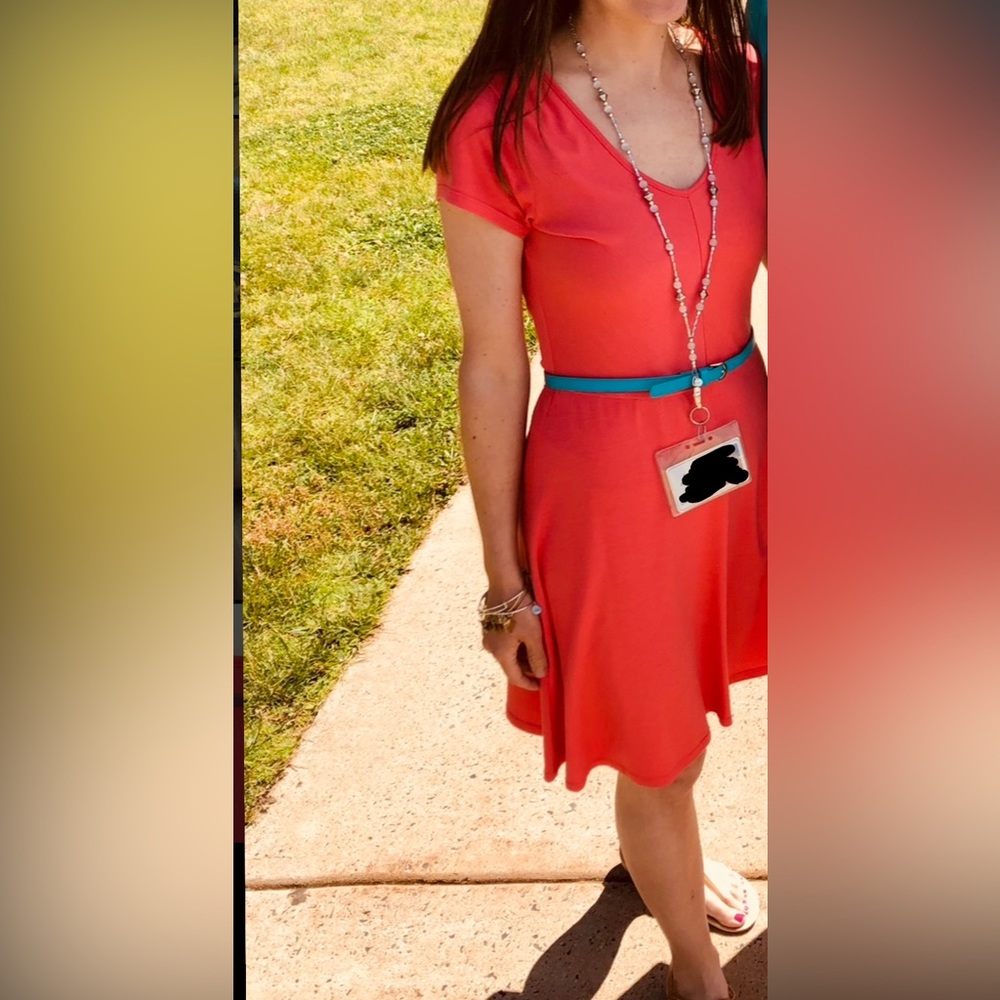 Xhilararation coral pink short sleeve dress